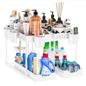 Under Sink Organizers and Storage Bathroom - 2 tiers - set of 2